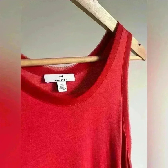 H By Halston Womens Red Orange  Sleeveless Casual Summer Spring Tank Top Small - Picture 4 of 8